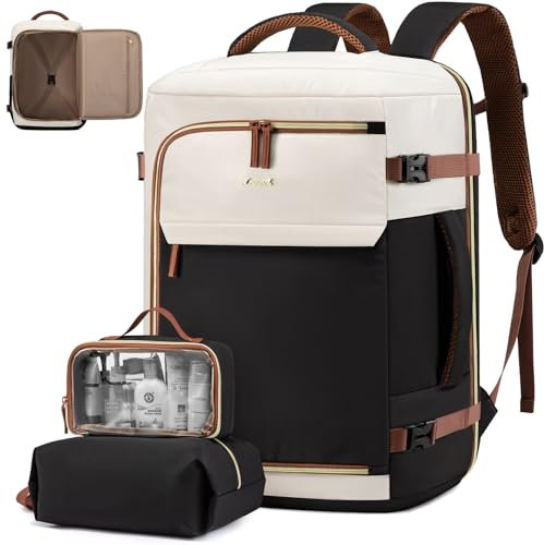 LOVEVOOK Handgepäck Rucksack Flugzeug, Reiserucksack Damen, Travel Backpack Women, Rucksäcke Groß 40L, Carry On Luggage Reisetasche für Reise Business Weekender Schule