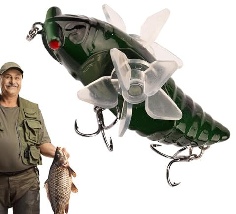Angelköder im Fluss, Angelköder Zikade, harter Köder Swimbaits Zikade – realistische Süßwasser-Angelköder, 7,5 cm, Kunst-Barzubehör für Seeteich