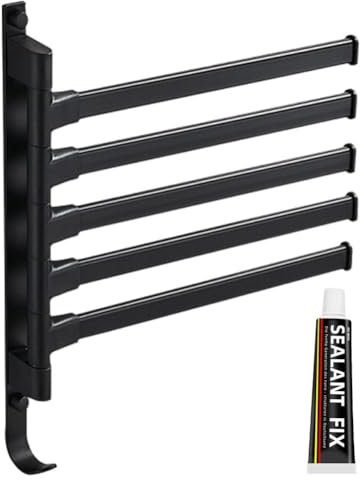 Handtuchhalter, WC, stanzfrei, Badezimmer, zusammenklappbar, Aktivität, Multibar, Handtuchstange, Wandmontage, drehbarer Waschtisch