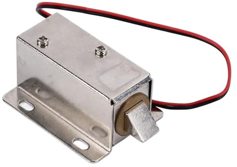 EALRIDV Serratura Magnetica Elettrica, Serratura Elettromagnetica Installazione 4 Direzioni Rapida, Impermeabile con Forza 1.5-3.6N e Corsa del Catenaccio 10cm per Armadietti e Cassetti (24V)