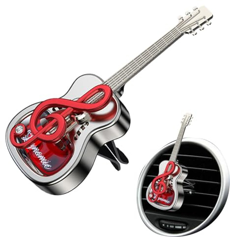 Guitar Shape Car Air Freshener, Musical Car Air Freshener, Guitar-Shaped Air Freshener Clip, Car Air Freshener for Music Lovers, Scented Guitar Car Fresheners Clip, Novelty Guitar Air Freshener
