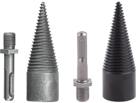 Wood Splitting Drill Bit Log Splitter Drill Bit Set Log Splitter Screw Cone Kindling Firewood Splitter For Household