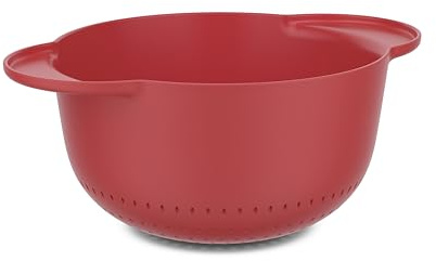 Mepal - Seiher Chef it - Einfacher Abfluss Design verhindert Verstopfung - Rutschfester Boden für zusätzliche Stabilität - Spülmaschinengeeignet - Küchensieb - 3000 ml - Coral