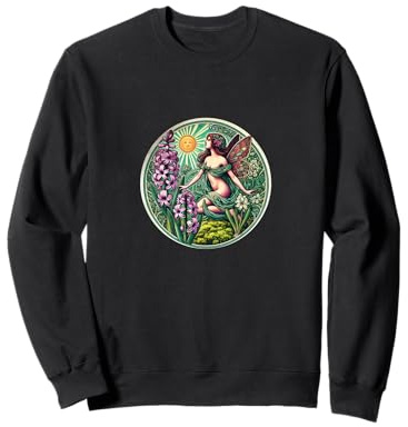 Illustration de fée jacinthe violet printanier Sweatshirt