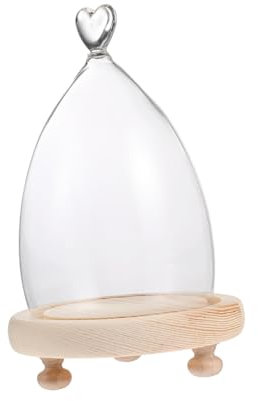Ciieeo Eternal Flower Cover Glass Dome Micro Landscape Glass Display Cover Decor Christmas Decor