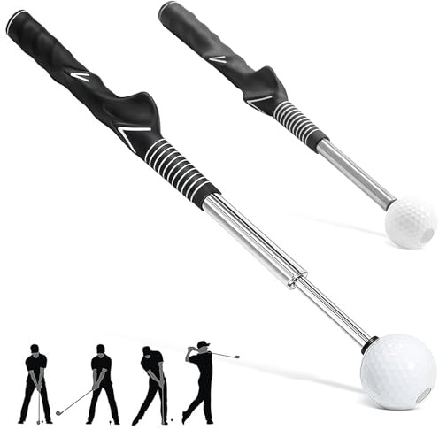 Vtizikl Golf Swing Training Aid, Adjustable Golf Swing Trainer For Correcting Ball Striking Posture, Retractable, Suitable For Men, Women, Kids For Indoor And Outdoor Golf Practice