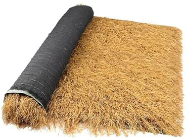 SARKEY Rollos De Paja De Palma Artificial, Alfombra De Paja Simulación Mexicana, Techo De Hierba Sintética Plástico PE, Decoración De Cercas De Jardín Y Decoración De Bares(1x16m(3.28x52.49ft))