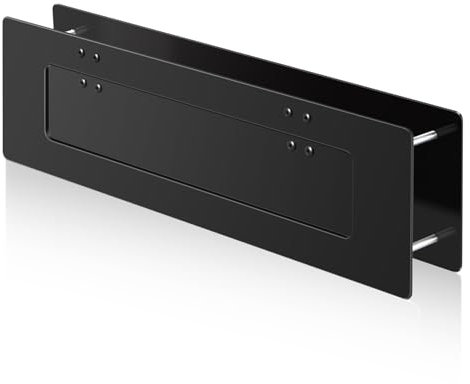 Zonon 1 Set Solid Stainless Steel Mail Slot for Front Door Mailbox Accessory, with Stainless Steel Interior Frame, 12.99 x 3.88 Inches, Matte Black