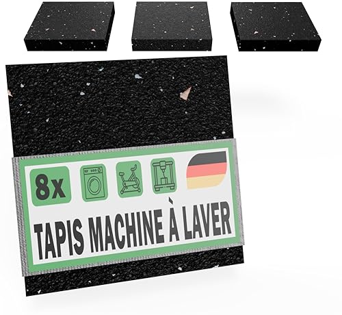 8 Anti Vibration Mat for Washing Machine & Tumble Dryer 90x90x8 mm - Universal Rubber Mat Anti Slip Feet Pad Made in Germany