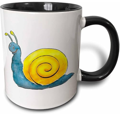 Kaffeetassen Keramik Becher 330Ml, Glückliche Schnecke Tasse Bedruckt Für Freundin Männer Kaffeeliebhaber