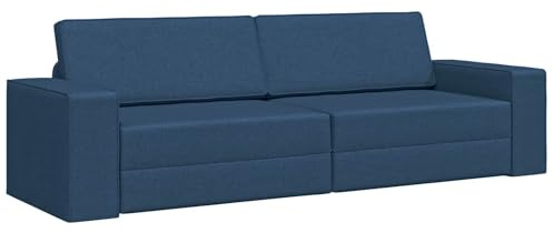 vidaXL Sofá Cama Azul Marino 245 x 78 x 77 cm Tela