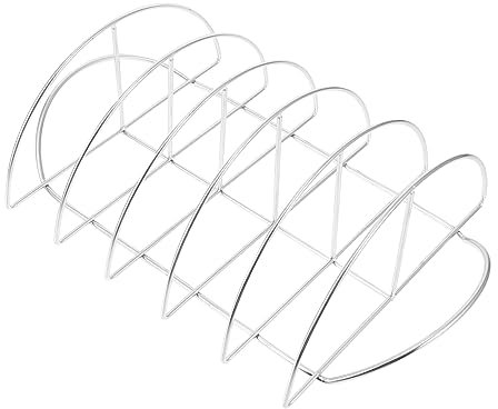 WEKADRIN Grille de Rôtissage en Acier Inoxydable pour Barbecue Extérieur, Support à Steak Robuste Demi-Cercle, Accessoire Portable pour Grillades et Pique-niques, Nettoyage Facile