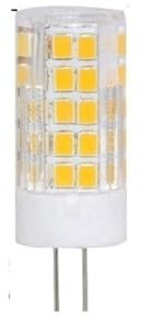 Fengyan Maison Ampoules, Lot de 10 lampes épis de maïs LED AC220V G4/G8/G9/E11/E12/E14/E17 52 LED 2835SMD 5 W, éclairage décoratif en céramique(Warm White 3000K,G4)