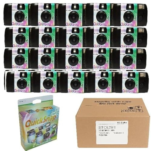 QuickSnap Einwegkamera mit Blitz 27 Exp, 20 x Single Used Kamera mit Beladen mit Superia X-TRA 400 Film Bulk Buy Ideal für Hochzeiten, Pariten & Events