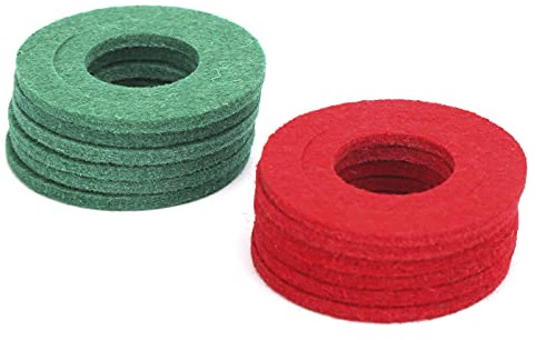 ERYUE Rosso Verde Rondella del Terminale della Batteria Materiale Spesso in Feltro Protezione Contro la Corrosione della Batteria Tappetino di Protezione del Cavo, Rondella Anticorrosione 6 Positivi