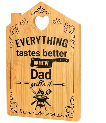 Gift for Dad, Engraved Bamboo Cutting Board from Daughter Son