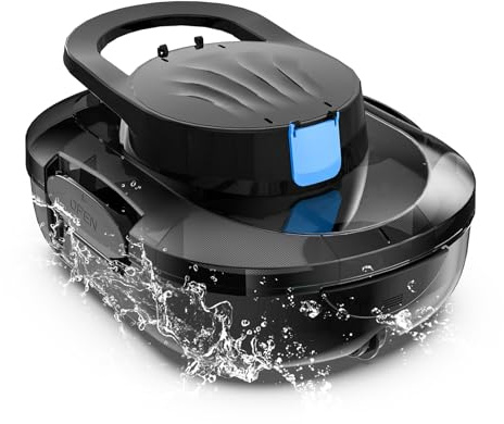 BRINBO S1PRO 2026 Upgrade Robot Piscina Senza Fili, Automatico 120 Minuti, Doppio Motore, Aspirapolvere per Piscina, per Piscine Fuori Terra Fino a 95 m², Nero Blu
