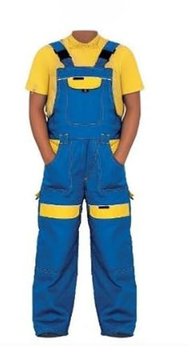 Arbeitshose Latzhose Kinder Arbeitslatzhose Kinderhose Kinderlatzhose (COOL Kid-GELB) (104 cm)