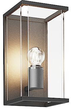 Lucande Wandlampe aussen, Aussenwandleuchte spritzwassergeschützt IP54 1x E27 max. 15W ohne Leuchtmittel Außenleuchte Wandleuchte außen