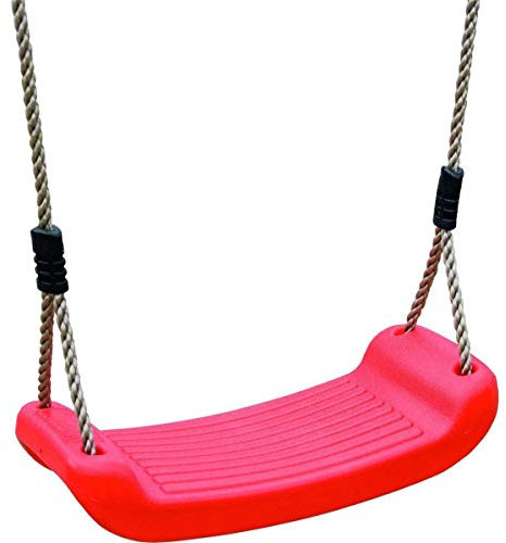 Schaukelsitz/Schaukelbrett aus witterungsbeständigem Kunststoff, Farbe: rot