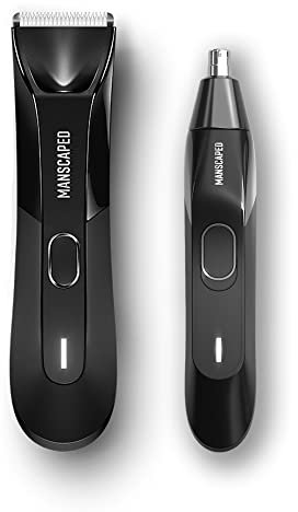 MANSCAPED® The Perfect Duo 4.0 Contains The Lawn Mower® 4.0 Waterproof Electric Groin Hair Trimmer and The Weed Whacker® 2.0 Nose & Ear Hair Trimmer