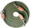 Leisegrün Hundeleine lang für kleine & mittelgroße Hunde | 5m Schleppleine mit 2 Karabiner | 5 Meter x 0,8 cm | Nur 300 g | Modell Devon | Olivgrün
