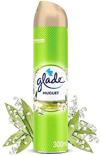 Glade Aérosol - Elimine Les Odeurs - Parfum Frais - Infusé Aux Huiles Essentielles - Muguet - 6 Aérosols