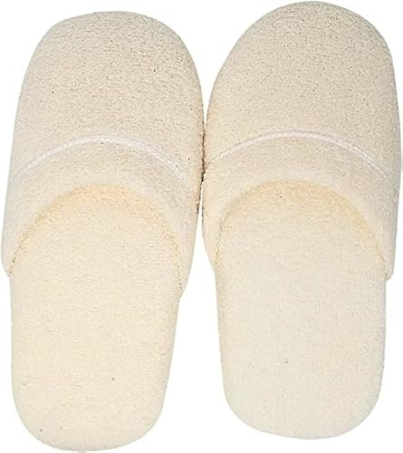 INGROSSO MERCERIE LCF Ciabatte Donna Spugna 100% Cotone, antisudore, lavabili, leggere, traspiranti, produzione artigianale italiana, misura 36/39. (Panna)