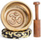 Hihealer Tibetanische Klangschalen-Set 100% Handgefertigt in Nepal, Große Klangschale mit Anleitung, Schlegel, Kissen, Geschenkbox