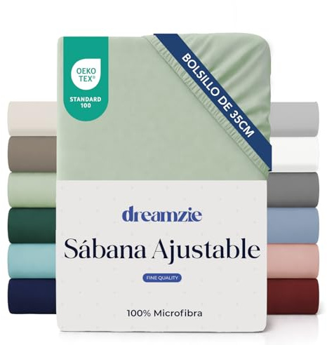 Dreamzie - Spannbettlaken 80x200cm - 100% Mikrofaser - 35cm hoher Steg | Hellgrün · OEKO-TEX · Spannbetttuch · Ultraweich · Für hohe Matratzen · Pflegeleicht · Leintuch · Für Einzelbetten