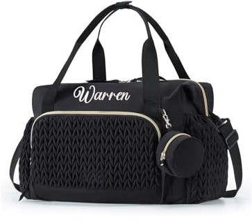 Zhongzhi - Sac à langer personnalisé de grande capacité pour maman, organisateur pour couches de bébé, sac à suspendre pour poussette, pour femmes enceintes, mode (noir)