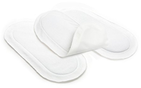 Comfort Finds Reusable Incontinence Liners - Unisex - Size 11 x 5 (Pack of 6, White)