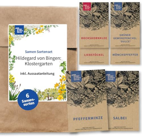 Il giardino del monastero di Hildegard von Bingen - Set di semi con 6 piante medicinali medievali