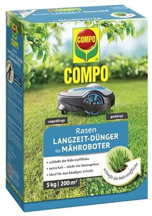 COMPO Rasen-Langzeit-Dünger für Mähroboter 5 kg für 200 m²