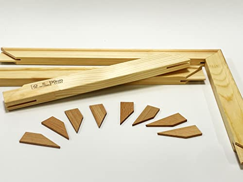 FSC® Zertifiziertes Keilrahmenleisten-Set I Bausatz zur Selbstmontage I Selbstbau ohne Leinwand I Profi-Bilderrahmen I viele Größen, 80x120 cm