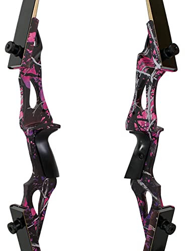 Drake Parrot - 58 Zoll - 30-60 lbs - Take Down Recurvebogen (60 lbs, Farbe: Muddy Pink)