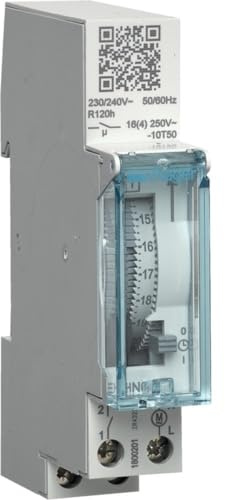 Interrupteur horaire Hager EHN01116A 230V avec réserve, Noir, x