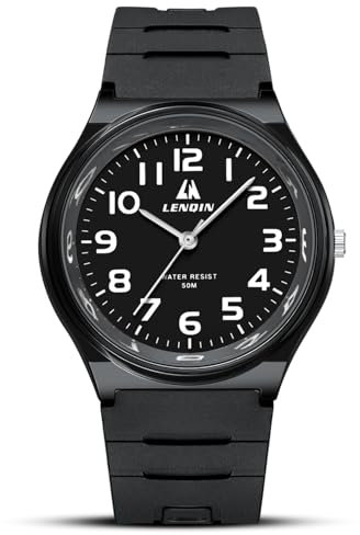 LN LENQIN Mens Watches Analog Quartz Watches Men 30M Waterproof Fashion Casual Man Designer Watches for Men Silicone Band Unisex Watch