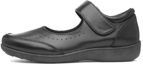 Softlites Womens Black Easy Fasten Shoes - Size 5 UK - Black