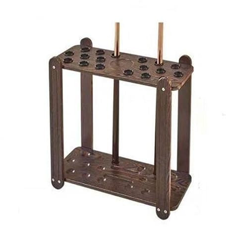 ANIIC Pool-Queue-Halter Billard-Queue-Halter, Holz-Pool-Snooker-Queue-Halter, Schwarze Holzmaserung, Pool-Stick-Halter Billard Queue Halterung