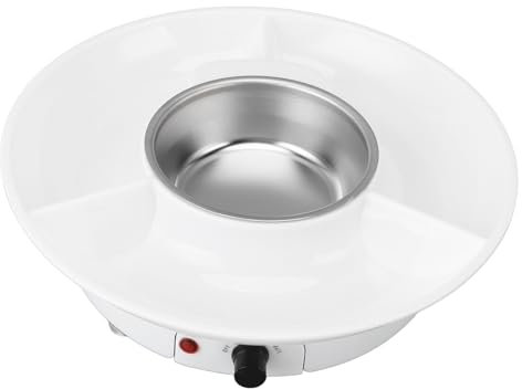 Pyhodi Set Elettrico Pentola per Fonduta Premium, Set per Fonduta di Cioccolato da 25 W 2 Marce con 10 Forchette per Feste per Appuntamento Notturno, Set Pentola per