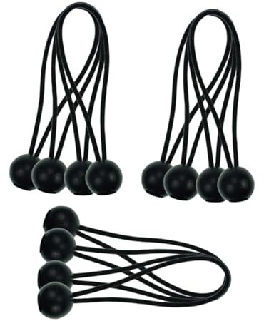 MUSISALY 25stücke Teiliges Ball Head Bungee Cord Mit Hoher Elastizität Strapazierfähige Gummibänder Für Zeltabspannseile Planenspanner Tragbar Und Vielseitig Für Outdoor-zelte Gepäck Und TA