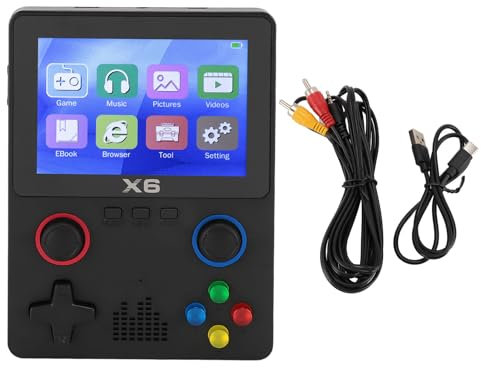Retro Handheld Game Console, 3.5 Inch IPS Screen Gaming Console with G Memory Card with G Card Support 11Emulators (Black)