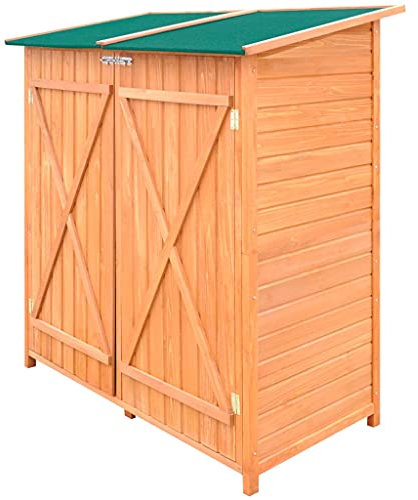 Cobertizo de madera para herramientas de jardín grande