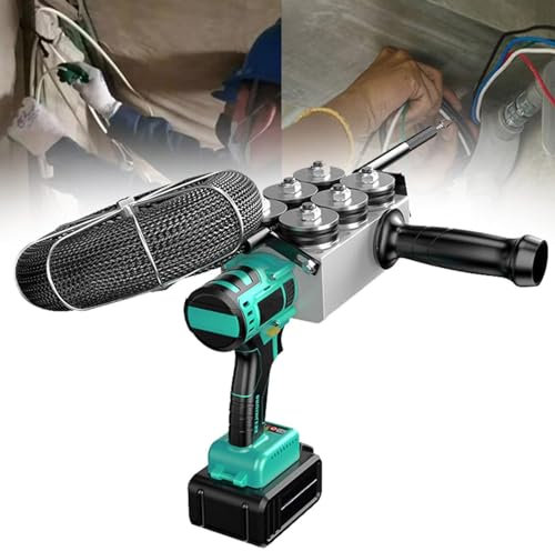 Filettatrice per Tubi Nascosta per Cavi da Elettricista - Filettatrice Automatica a Filo Scuro con Filo di trazione, Ideale per Strumenti di elettricisti -1Battery