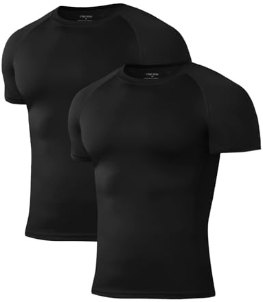Niksa Kompressionsshirt Herren, Funktionsshirt Atmungsaktiv Sportshirt Herren Kurzarm Schnelltrocknendes Lauf Shirts Gym Shirt