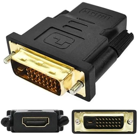 gifyym Câble à DVI - Convertisseur à Haute définition mâle à mâle | Adaptateur bidirectionnel DVI-I 24 + 1 à avec Transmission de Signal Stable | Câble d'interface multimédia pour l'affichage de l'
