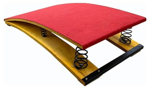 MegLob Gymnastics Springboard, Portable Curved Spring Board for Adults, Vault Training Springboard for Kids with Rubber Anti-Slip Mat Base, Vault Gymnastics Equipment for Sports Club