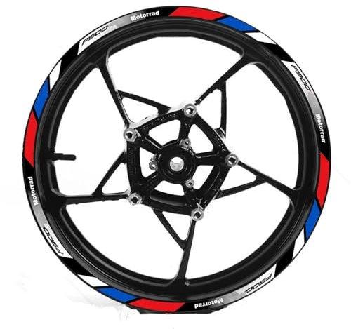 CYDJML Reifenaufkleber-Set Motorrad-Felgenband-Aufkleber Für F900R F 900 F900 R Streifenfolie Reflektierende Felgenaufkleber, Papieraufkleber Motorrad-Radnabenaufkleber(Farbe 1)