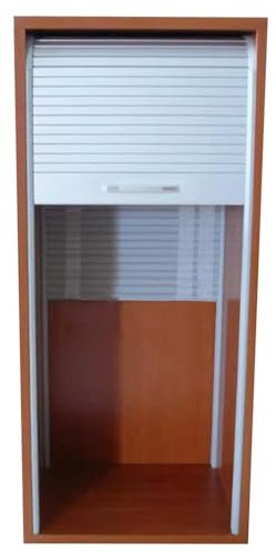 ZIMGOD Puerta Plegable Kit de Puerta de Persiana para Armario de Cocina Blanco, Puerta Enrollable para Aparador, Puertas Correderas Plegables de Plástico(45x65cm (17.7x25.6))